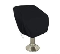 Housse de siège robuste pour terrasse de bateau de croisière en tissu Oxford 420D offrant une protection contre la poussière et les UV pour chaises de jardin, tabourets et sièges de barre (noir)