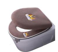 Housse de siège toilette douce 2 en 1 avec fermeture éclair | Couvercle chaud d'hiver for WC avec matelas à langer Microlift, étui for passeport(2)