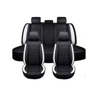 Housse De Siège Universelle pour Peugeot 206 206CC 106 108 204 205, Cuir PU Imperméable Ensembles De Housses De Protection Siège Voiture Avant Et Arrière 5 Sièges(White)