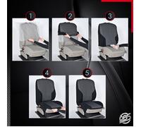 Housse de siège Utilitaire - Sur Mesure pour Kangoo 3 RAB (Dès 04/2021) - 1 conducteur + tablette et 1 passager rabattable - Simili