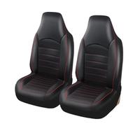 Housse De Siege Voiture pour Mini pour Cabriolet (F57) Housses Siège Avant Voiture en Cuir PU Housse Siège Voiture Baquet Haut Intérieur Automatique Housse Siege Auto Cuir(Red-2PCS)