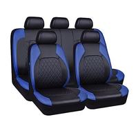 Housse de Siege Voiture pour Volkswagen VW Polo V (6R, 6C) 2011 2012 2013 2014 2015 2016 2017 2018,9PCS Cuir Couvre Sieges pour Avant et Arrière Facile à Installer,A/9pcs Set Blue