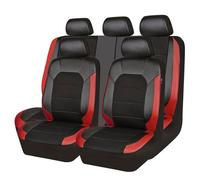 ZHAOHAO Housse Siege Voiture pour Ford KA II 2009 2010 2011 2012 2013 2014 2015 2016, Imperméable Nonslip Cuir Ensembles de Housses Siège Voiture Voiture Interieu Accessoire,Red