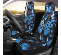 Housse De Sieges Auto Papillon Bleu 2Pcs Housses De Siège De Voiture | Protecteur De Sièges Auto durables Couverture De Siege De Voitures Pour Camions La Plupart des Voitures