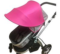 Housse de Soleil pour Poussette Bébé Pare-soleil Poussette Universelle Ombrelle Poussette UPF50+ Anti-UV Auvent de Landau Coupe-vent Imperméable Couverture de Parasol avec Moustiquaire Anti-solaire