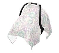 Housse de soleil pour poussette - Filet respirant pour couffin - Protège de la poussière et de la neige - Couleurs pastel - Tourbillons élégants