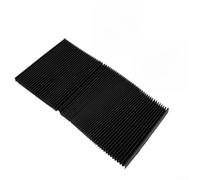Housse de soufflet flexible en accordéon pour fraiseuse CNC - Housse de protection pour rail de guidage télescopique, longueur extensible de 1,5 m, tissu noir à trois preuves (140 mm)
