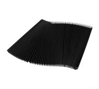 Housse de soufflet flexible en accordéon pour fraiseuse CNC - Housse de protection pour rail de guidage télescopique, longueur extensible de 1,5 m, tissu noir à trois preuves (240 mm)