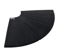 Housse de soufflet flexible en accordéon pour fraiseuse CNC, protection d'outils de protection en tissu à trois preuves, largeur pliée de 15 mm, longueur extensible de 1,5 m, noir, pour rail de