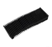 Housse de soufflet flexible pour rail de guidage linéaire Hgr20, tissu de protection télescopique résistant à l'huile pour fraiseuse CNC, noir, longueur étirée 500 mm (longueur étirée 700 mm)