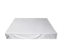 Housse de spa carrée argentée pour protection thermique Oxford 210D avec porte d'accès résistante aux intempéries contre la saleté, le soleil, la grêle 218/231/244 cm (231 x 231 x 30 cm)