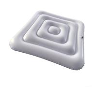 Housse de spa gonflable carrée de 135 cm pour jacuzzi, couvercle isolant en PVC épais pour réduire les pertes de chaleur et empêcher les débris à l'extérieur, gonflage rapide (blanc B)