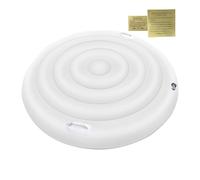 Housse De Spa Gonflablen, 138cm Couverture De Spa Gonflable Ronde,avec Poignées, Isolation Thermique-Couvercle Économie D'énergie pour Spa avec Valve De Gonflage Et De Dégonflage Rapide Et Facile