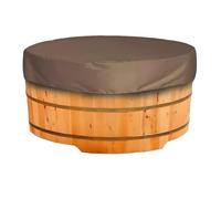 Housse De Spa Ronde Extérieure - Couverture De Piscine À Remous Imperméable en Tissu Oxford, Protection Anti-UV Et Résistance Au Vent pour Spa Gonflable Ou Rigide (café,215 * 70cm)