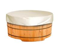Housse De Spa Ronde Extérieure - Couverture De Piscine À Remous Imperméable en Tissu Oxford, Protection Anti-UV Et Résistance Au Vent pour Spa Gonflable Ou Rigide (Beige,190 * 90cm)