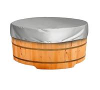 Housse De Spa Ronde Extérieure - Couverture De Piscine À Remous Imperméable en Tissu Oxford, Protection Anti-UV Et Résistance Au Vent pour Spa Gonflable Ou Rigide (Gris,210 * 30cm)