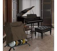 Housse de support de guitare pour guitares acoustiques et multiples, protection en tissu Oxford 210D étanche à la poussière avec ventilation et poignée de transport, compatible avec U (couleur café)