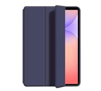 Housse de Support en Cuir à Trois Volets, étui arrière en Silicone TPU Souple for Tablette Intelligente Samsung Galaxy Tab S11 11 Pouces 2025(Navy Blue)