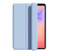 Housse de Support en Cuir à Trois Volets, étui arrière en Silicone TPU Souple for Tablette Intelligente Samsung Galaxy Tab S11 11 Pouces 2025(Ice Blue)