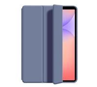 Housse de Support en Cuir à Trois Volets, étui arrière en Silicone TPU Souple for Tablette Intelligente Samsung Galaxy Tab S11 11 Pouces 2025(Purple)