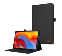 Housse de Support en Tissu Doux adaptée à Lenovo Tab M11 11 Pouces TB330FU 2024, Support Avant, Coque arrière en Silicone, étui Anti-Chute(Black)