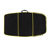 Housse de surf/bodyboard petjoyful résistante en polyester, sac de transport, accessoire de surf (Tissu noir à rayures jaunes)