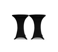 Housse de table ?70cm Noir extensible 2 pcs Noir G