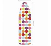 MSV Housse de rechange Spirella pour table à repasser 100% coton, élastique ajustable, 149×55 cm