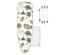 Housse de Table à Repasser XXL, Housse de Repassage pour Les Tailles de Planches 144x52cm, Housse de Table à Repasser pour Repassage Ultra Rapide, 4 Clips de Fixation