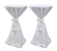 Housse de Table avec Ruban Couverture Fête Banquet Mariage 2 Pièces vidaXL