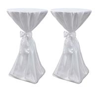 Housse de Table avec Ruban Couverture Fête Banquet Mariage 2 Pièces vidaXL