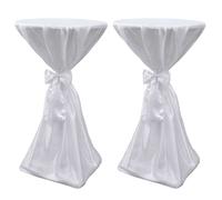 Housse de Table avec Ruban Couverture Fête Banquet Mariage 2 Pièces vidaXL