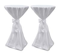 Housse de Table avec Ruban Couverture Fête Banquet Mariage 2 Pièces vidaXL