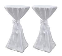 Housse de Table avec Ruban Couverture Fête Banquet Mariage 2 Pièces vidaXL