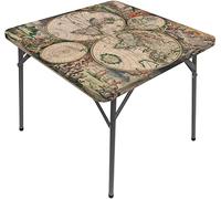 Housse de table carrée avec carte du monde, design antique avec continents et hémisphères de la Renaissance, art vintage, convient pour le salon, nappe de table basse carrée, convient pour une table