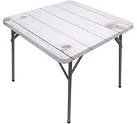 Housse de table carrée grise et blanche, planches de bois horizontales rustiques, fond en chêne doux, convient pour le salon, nappe de table basse carrée, convient pour une table carrée de 61 x 61 cm,
