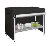Housse de table de barbecue, bâche de table de pique-nique | Protection imperméable en tissu Oxford avec fermeture éclair pour jardin, cuisine, terrasse
