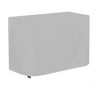 Housse de table de barbecue d'extérieur imperméable avec cordon de serrage résistant au vent pour table de salle à manger roulante PC3404S facile à ranger et à utiliser (gris)