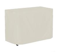 Housse de table de barbecue d'extérieur pour table de salle à manger roulante PC3404S avec tissu Oxford imperméable et poignées de transport pratiques (blanc)