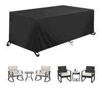 Housse de table de jardin imperméable 90 x 90 x 75 cm, résistante à la poussière, multi-usage pour barbecue et four à pizza, résistant aux UV, protection de table d'extérieur Oxford 420D