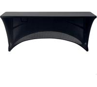 Housse De Table De Jardin Noire, Protège-Table Élastique 180x61x76cm, Housse De Protection Robuste Pour Meubles De Jardin Avec Fixation Renforcée, Housse De Mobilier D'extérieur