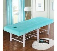 Housse de table de massage 80×190 cm avec trou for le visage, épaisse en velours cristal, lavable et bord élastique for un enveloppement complet(Fruit vert)