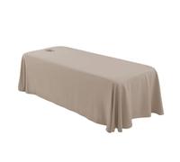 Housse de table de massage avec trou pour le visage, housse lit spa en coton doux, drap doux pour la peau pour centre beauté, kaki