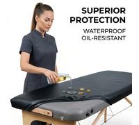 Housse de table de massage réutilisable et imperméable, résistante aux taches et facile à nettoyer, coussin de protection amovible et ajustable, convient aux tables de massage, salons, conception dura