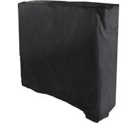 Housse de table de ping pong noire avec fermeture éclair 210 revêtement argenté Housse de table de tennis imperméable et anti-poussière pour patio 155x75x150cm