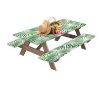 Housse de table de pique-nique avec élastique, housses pour table de | Lot de housses de table de pique-nique - Housses de banc de pique-nique - Nappes élastiques au beau design pour tables