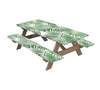 Housse de table de pique-nique avec housses de banc, housse de table de | Lot de housses de table de pique-nique - Belle nappe élastique imperméable pour tables, fêtes, peinture, Pi