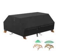 Housse de table de pique-nique pour enfants, résistante et imperméable, en tissu Oxford 600D Kovshuiwe, coupe-vent, anti-poussière et anti-UV, 96 cm (L) x 92 cm (W) x 49,5 cm (H)