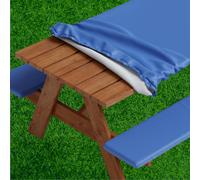 Housse de table de pique-nique Sorfey avec housses de banc quip es de vinyle lastique avec dos en flanelle pour table rectangulaire 30 x 60 W
