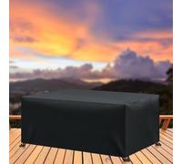 Housse de table d'extérieur 250 x 240 x 70 cm - Tissu Oxford 600D imperméable résistant aux UV et au vent, parfaite pour meubles de jardin, canapé et chaise, protection robuste